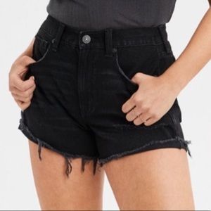 American Eagle Hi-Rise Festival black shorts size  4